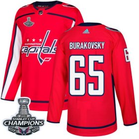 Wholesale Cheap Adidas Capitals #65 Andre Burakovsky Red Home Authentic Stanley Cup Final Champions Stitched NHL Jersey