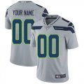 Wholesale Cheap Nike Seattle Seahawks Customized Grey Alternate Stitched Vapor Untouchable Limited Men's NFL Jersey