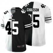 Cheap Jacksonville Jaguars #45 K'Lavon Chaisson Men's Black V White Peace Split Nike Vapor Untouchable Limited NFL Jersey