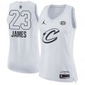 Wholesale Cheap Nike Cleveland Cavaliers #23 LeBron James White Women's NBA Jordan Swingman 2018 All-Star Game Jersey