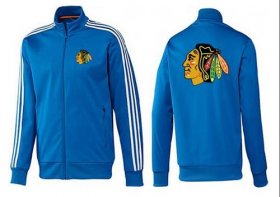 Wholesale Cheap NHL Chicago Blackhawks Zip Jackets Blue-2