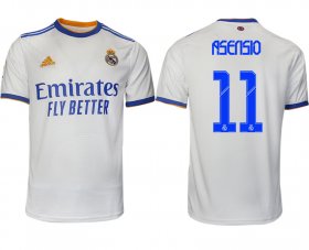 Wholesale Cheap Men 2021-2022 Club Real Madrid home aaa version white 11 Soccer Jerseys