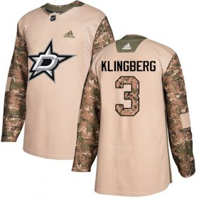 Wholesale Cheap Adidas Stars #3 John Klingberg Camo Authentic 2017 Veterans Day Stitched NHL Jersey