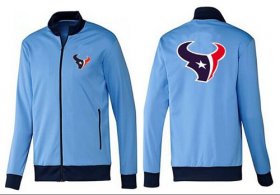 Wholesale Cheap NFL Houston Texans Team Logo Jacket Light Blue