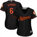 Wholesale Cheap Orioles #6 Jonathan Schoop Black Alternate Women's Stitched MLB Jersey