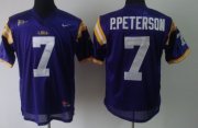 Wholesale Cheap LSU Tigers #7 Patrick Peterson Purple Jersey