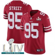 Wholesale Cheap Nike 49ers #95 Kentavius Street Red Super Bowl LIV 2020 Team Color Men's Stitched NFL Vapor Untouchable Limited Jersey