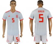 Wholesale Cheap Spain #5 Sergio Away Soccer Country Jersey