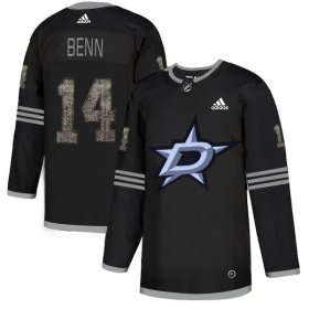 Wholesale Cheap Adidas Stars #14 Jamie Benn Black Authentic Classic Stitched NHL Jersey