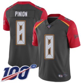 Wholesale Cheap Nike Buccaneers #8 Bradley Pinion Gray Men\'s Stitched NFL Limited Inverted Legend 100th Season Jersey