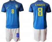 Wholesale Cheap Men 2020-2021 Season National team Brazil away blue 8 Soccer Jersey