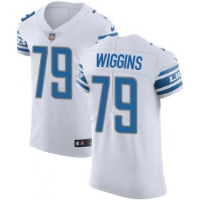 Wholesale Cheap Nike Lions #79 Kenny Wiggins White Men\'s Stitched NFL New Elite Jersey