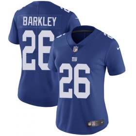 Wholesale Cheap Nike Giants #26 Saquon Barkley Royal Blue Team Color Women\'s Stitched NFL Vapor Untouchable Limited Jersey