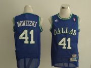 Wholesale Cheap Dallas Mavericks #41 Dirk Nowitzki Light Blue Swingman Throwback Jersey