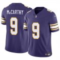 Cheap Youth Minnesota Vikings #9 J.J. McCarthy Purple 2024 Draft F.U.S.E. Throwback Vapor Untouchable Limited Football Stitched Jersey