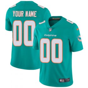 Wholesale Cheap Nike Miami Dolphins Customized Aqua Green Team Color Stitched Vapor Untouchable Limited Youth NFL Jersey