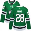 Cheap Adidas Stars #28 Stephen Johns Green Home Authentic Women's Stitched NHL Jersey
