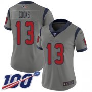 Wholesale Cheap Nike Texans #13 Brandin Cooks Gray Women's Stitched NFL Limited Inverted Legend 100th Season Jersey