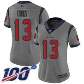 Wholesale Cheap Nike Texans #13 Brandin Cooks Gray Women\'s Stitched NFL Limited Inverted Legend 100th Season Jersey