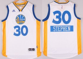Wholesale Cheap Golden State Warriors #30 Stephen Curry Revolution 30 Swingman 2014 Christmas Day White Jersey