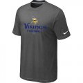 Wholesale Cheap Nike Minnesota Vikings Big & Tall Critical Victory NFL T-Shirt Dark Grey