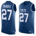 Wholesale Cheap Nike Colts #27 Xavier Rhodes Royal Blue Team Color Men's Stitched NFL Limited Tank Top Jersey