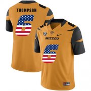 Wholesale Cheap Missouri Tigers 6 Khmari Thompson Gold USA Flag Nike College Football Jersey