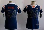 Wholesale Cheap Nike Broncos #94 DeMarcus Ware Navy Blue Women's Stitched NFL Elite Draft Him Shimmer Jersey
