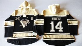 Wholesale Cheap Penguins #14 Chris Kunitz Black Sawyer Hooded Sweatshirt Stitched NHL Jersey