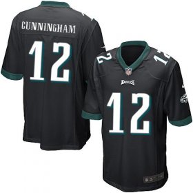 Wholesale Cheap Nike Eagles #12 Randall Cunningham Black Alternate Youth Stitched NFL New Elite Jersey