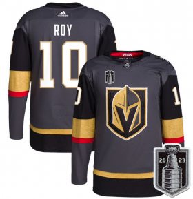 Wholesale Cheap Men\'s Vegas Golden Knights #10 Nicolas Roy Gray 2023 Stanley Cup Final Stitched Jersey
