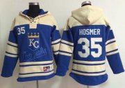 Wholesale Cheap Royals #35 Eric Hosmer Light Blue Sawyer Hooded Sweatshirt MLB Hoodie