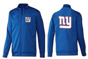 Wholesale Cheap NFL New York Giants Team Logo Jacket Blue_2