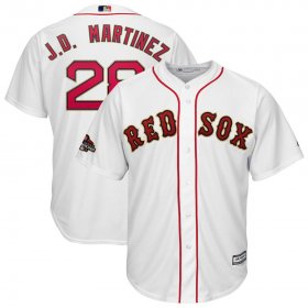Wholesale Cheap Boston Red Sox #28 J.D. Martinez Majestic 2019 Gold Program Cool Base Player Jersey White