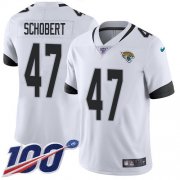 Wholesale Cheap Nike Jaguars #47 Joe Schobert White Men's Stitched NFL 100th Season Vapor Untouchable Limited Jersey
