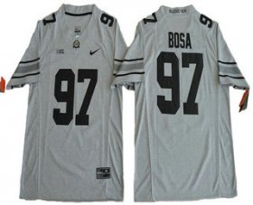 Wholesale Cheap Men\'s Ohio State Buckeyes #97 Joey Bosa Gridiron Gray II Limited Stitched College Football Nike NCAA Jersey
