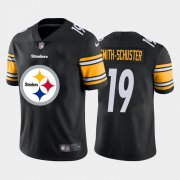 Wholesale Cheap Pittsburgh Steelers #19 JuJu Smith-Schuster Black Men's Nike Big Team Logo Vapor Limited NFL Jersey