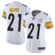 Wholesale Cheap Nike Steelers #21 Sean Davis White Women's Stitched NFL Vapor Untouchable Limited Jersey