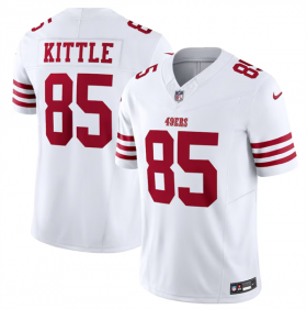 Wholesale Cheap Men\'s San Francisco 49ers #85 George Kittle White 2023 F.U.S.E. Vapor Untouchable Limited Stitched Football Jersey