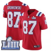 Wholesale Cheap Nike Patriots #87 Rob Gronkowski Red Alternate Super Bowl LIII Bound Men's Stitched NFL Vapor Untouchable Limited Jersey