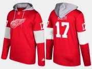 Wholesale Cheap Red Wings #17 David Booth Red Name And Number Hoodie