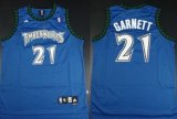 Wholesale Cheap Minnesota Timberwolves #21 Kevin Garnett Blue Swingman Jersey