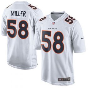 Wholesale Cheap Nike Broncos #58 Von Miller White Men\'s Stitched NFL Game Event Jersey