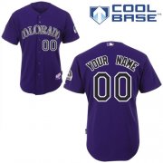 Wholesale Cheap Rockies Personalized Authentic Purple MLB Jersey (S-3XL)