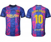 Wholesale Cheap Men 2021-2022 Club Barcelona blue training suit aaa version 10 Soccer Jersey