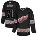Wholesale Cheap Adidas Red Wings #71 Dylan Larkin Black Authentic Team Logo Fashion Stitched NHL Jersey