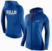 Wholesale Cheap Women's Nike Buffalo Bills Full-Zip Performance Hoodie Blue