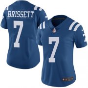 Wholesale Cheap Nike Colts #7 Jacoby Brissett Royal Blue Women's Stitched NFL Limited Rush Jersey