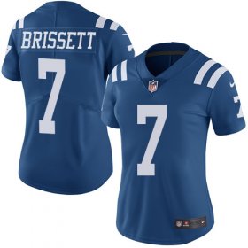 Wholesale Cheap Nike Colts #7 Jacoby Brissett Royal Blue Women\'s Stitched NFL Limited Rush Jersey