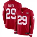 Wholesale Cheap Nike 49ers #29 Jaquiski Tartt Red Team Color Men's Stitched NFL Limited Therma Long Sleeve Jersey